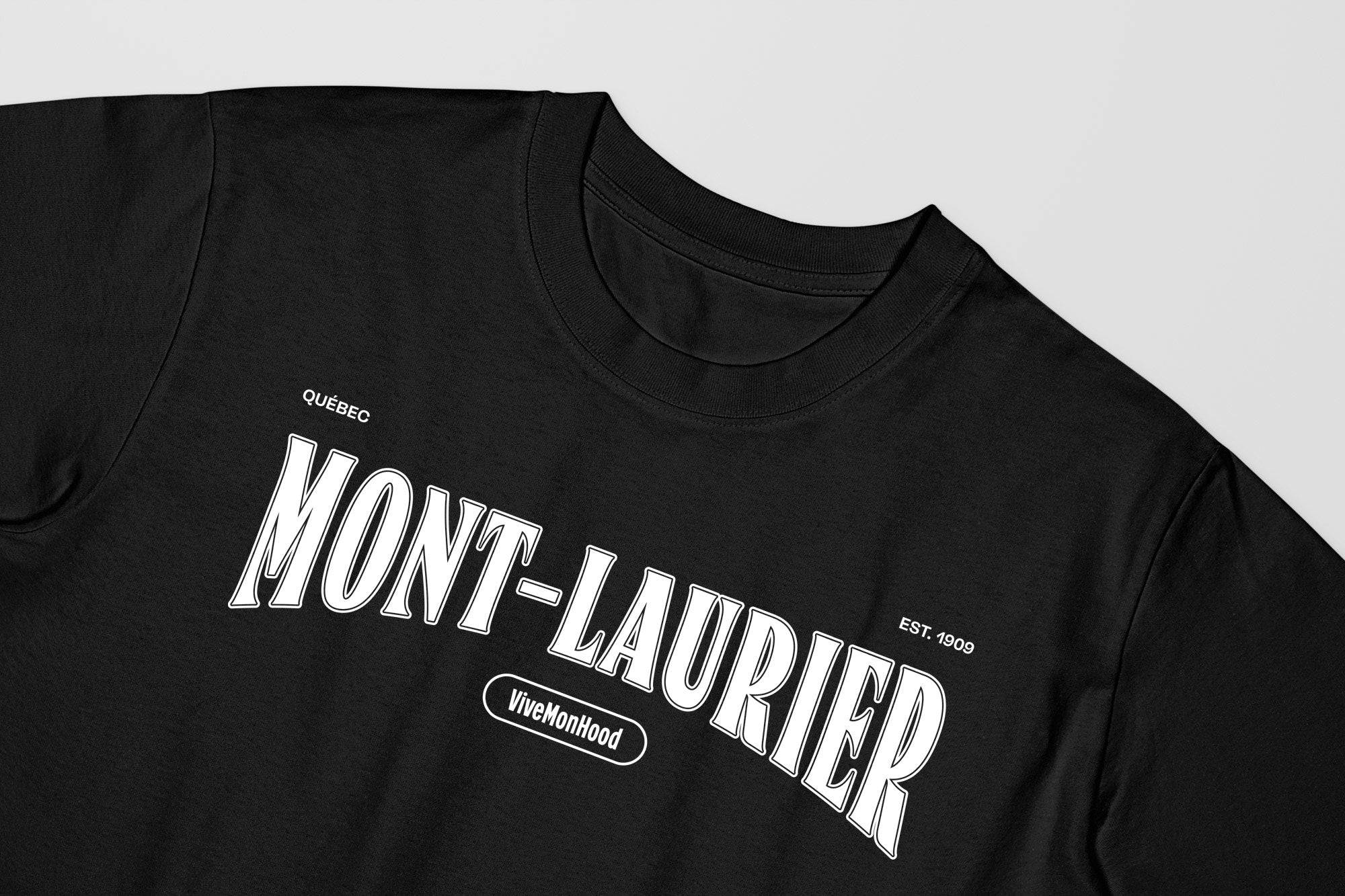 Mon T-Shirt Garçon - Adultes - Mont-Laurier - Impression en Blanc