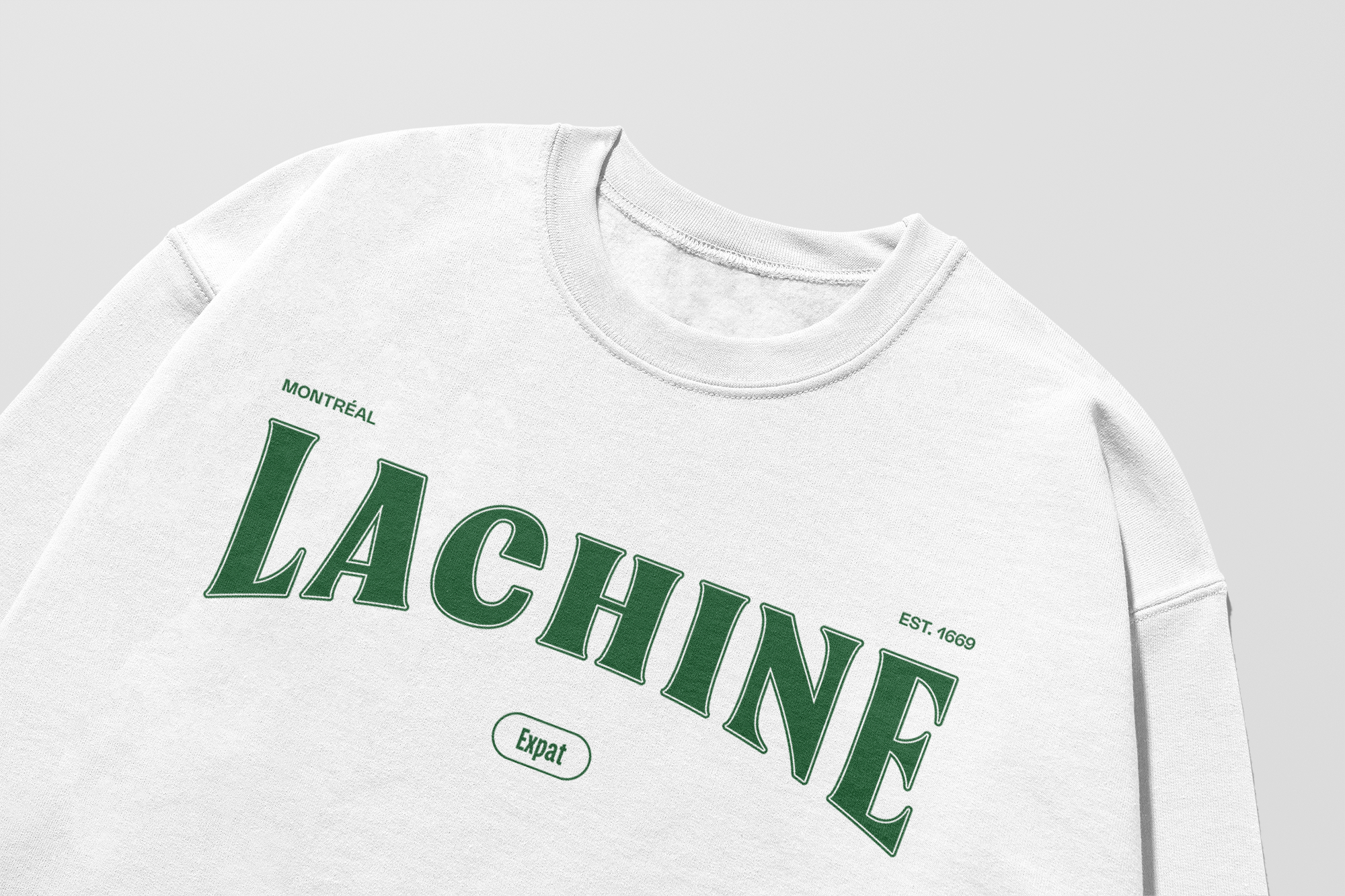 Mon Crew Fit - Lachine - Adulte - Vert - Blanc