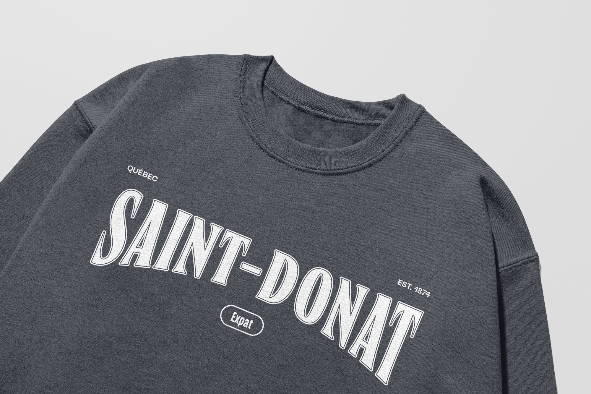 Mon Crew Fit - Enfants - Saint-Donat - Impression en Blanc