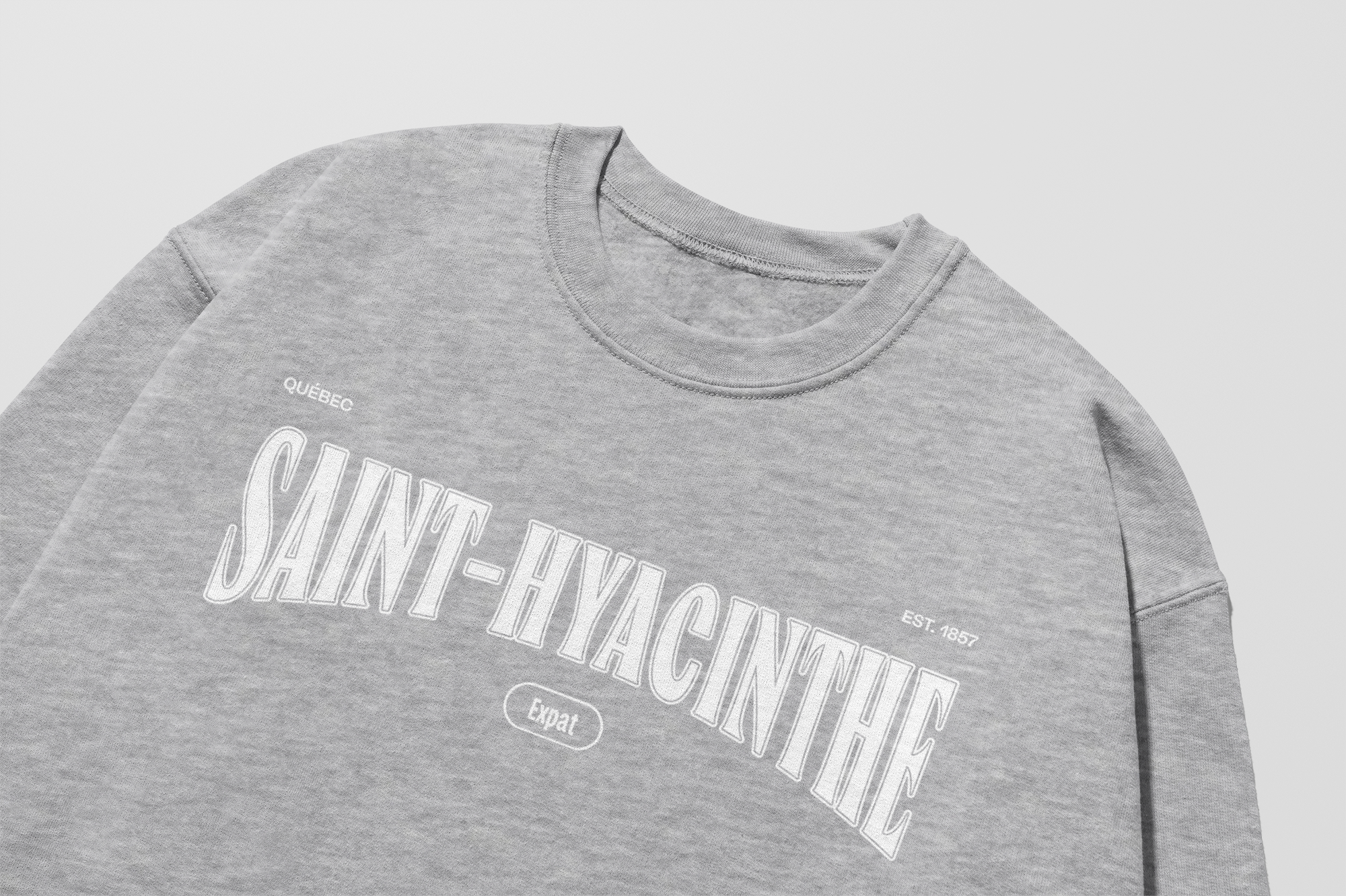 Mon Crew Fit - Saint-Hyacinthe - Enfant - Blanc - Sport Gray