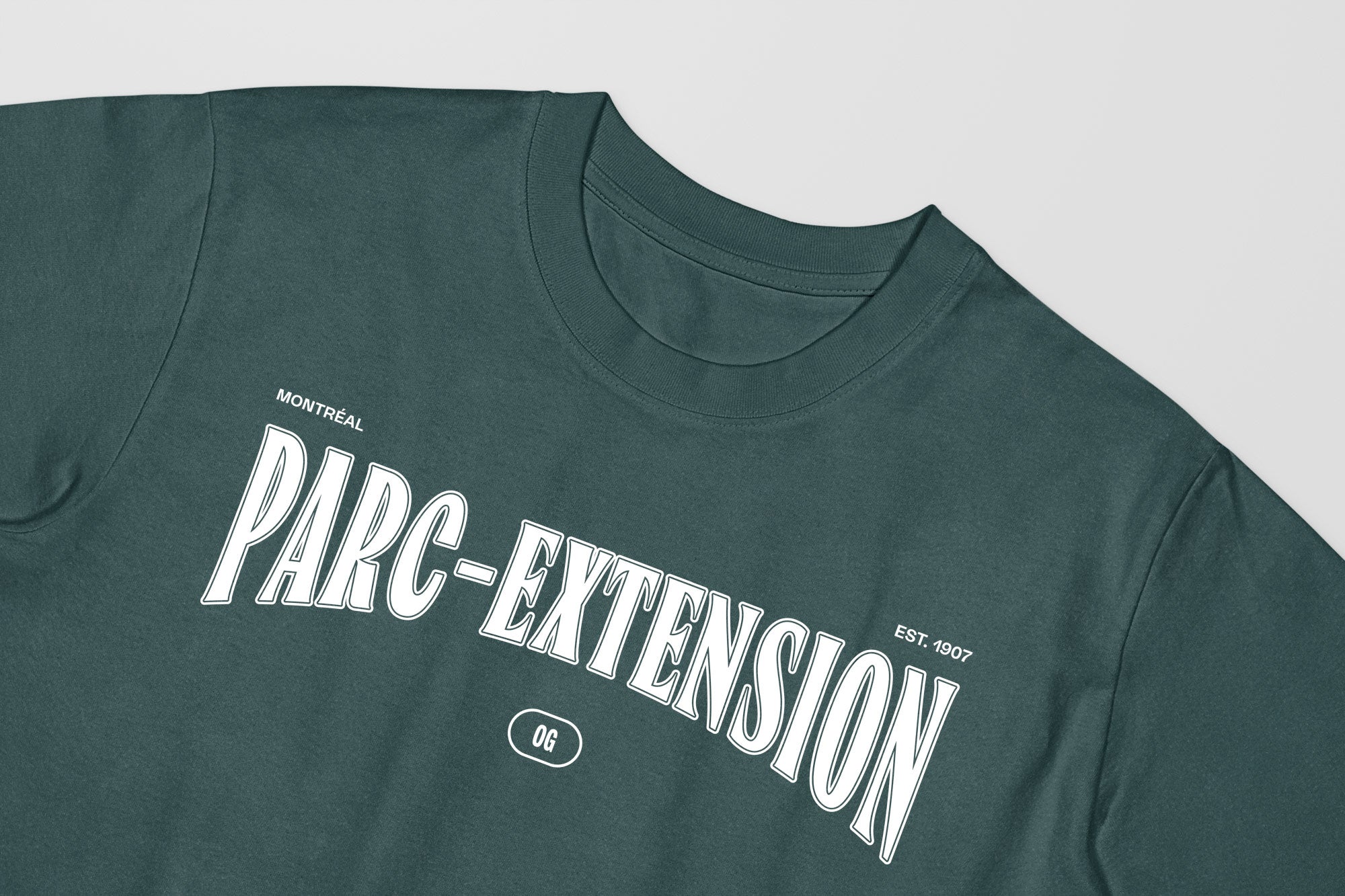 Mon T-Shirt Garçon - Adultes - Parc-Extension - Impression en Blanc