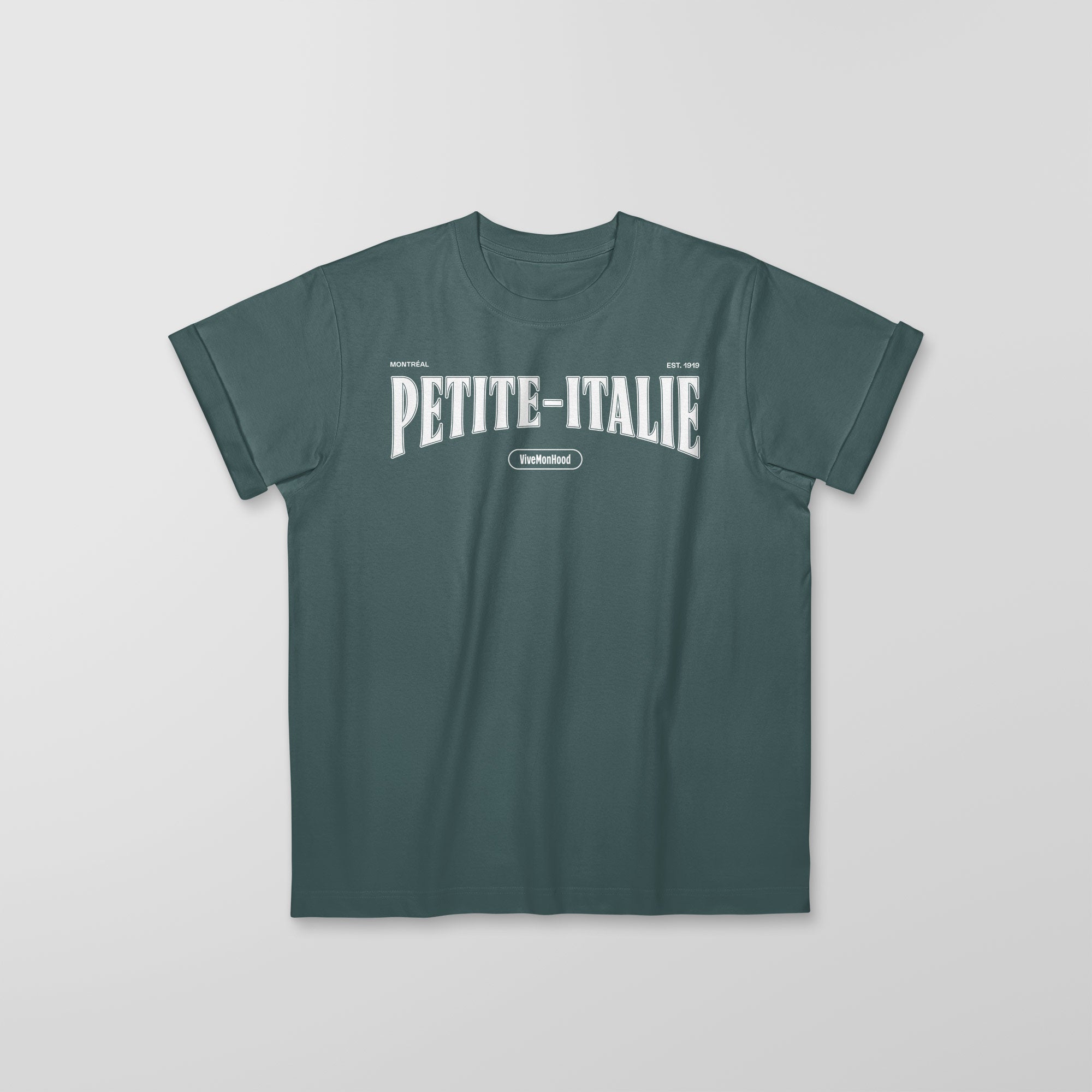 Mon T-Shirt Garçon - Adultes - Petite-Italie - Impression en Blanc
