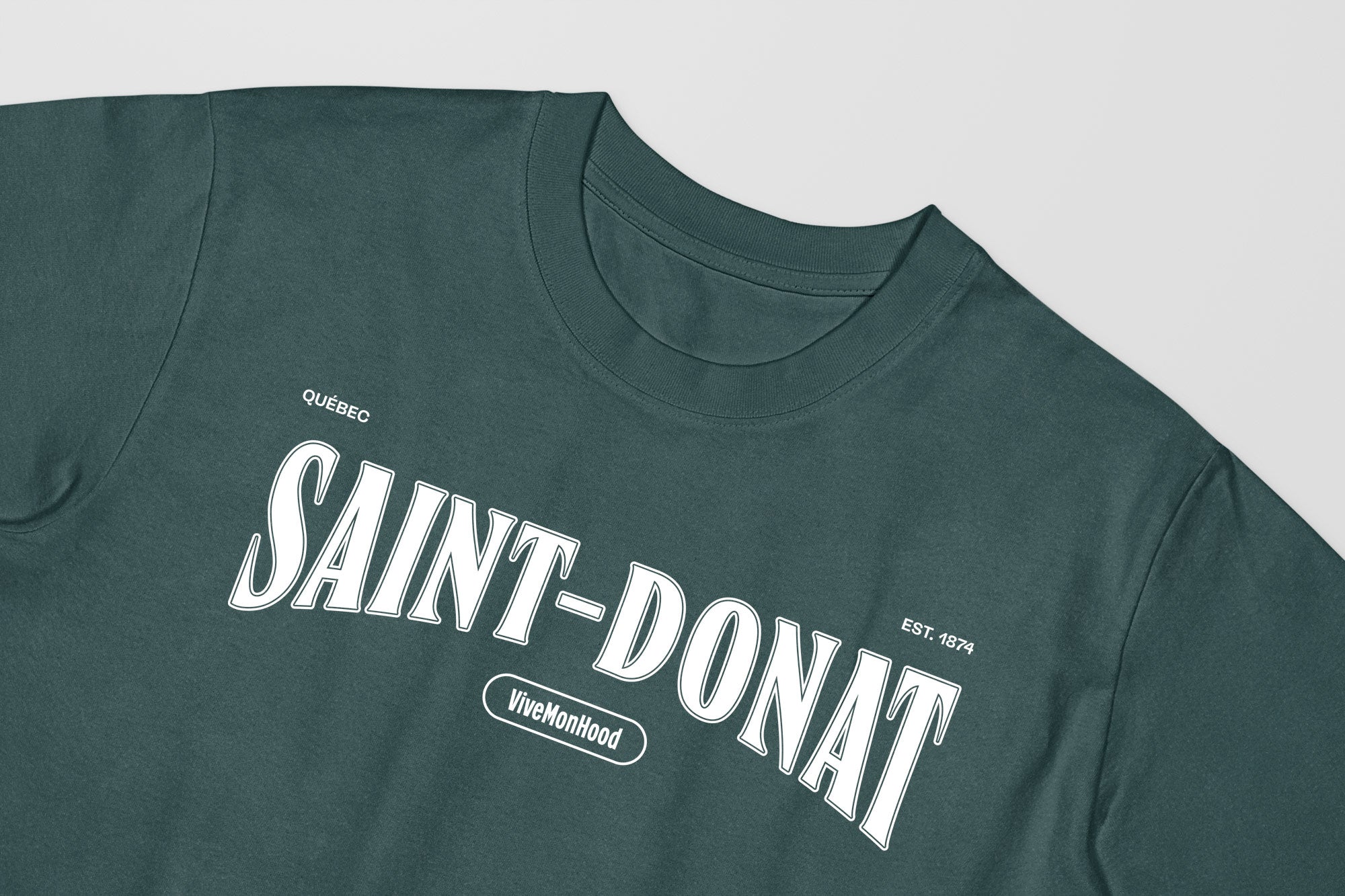 Mon T-Shirt Garçon - Adultes - Saint-Donat - Impression en Blanc