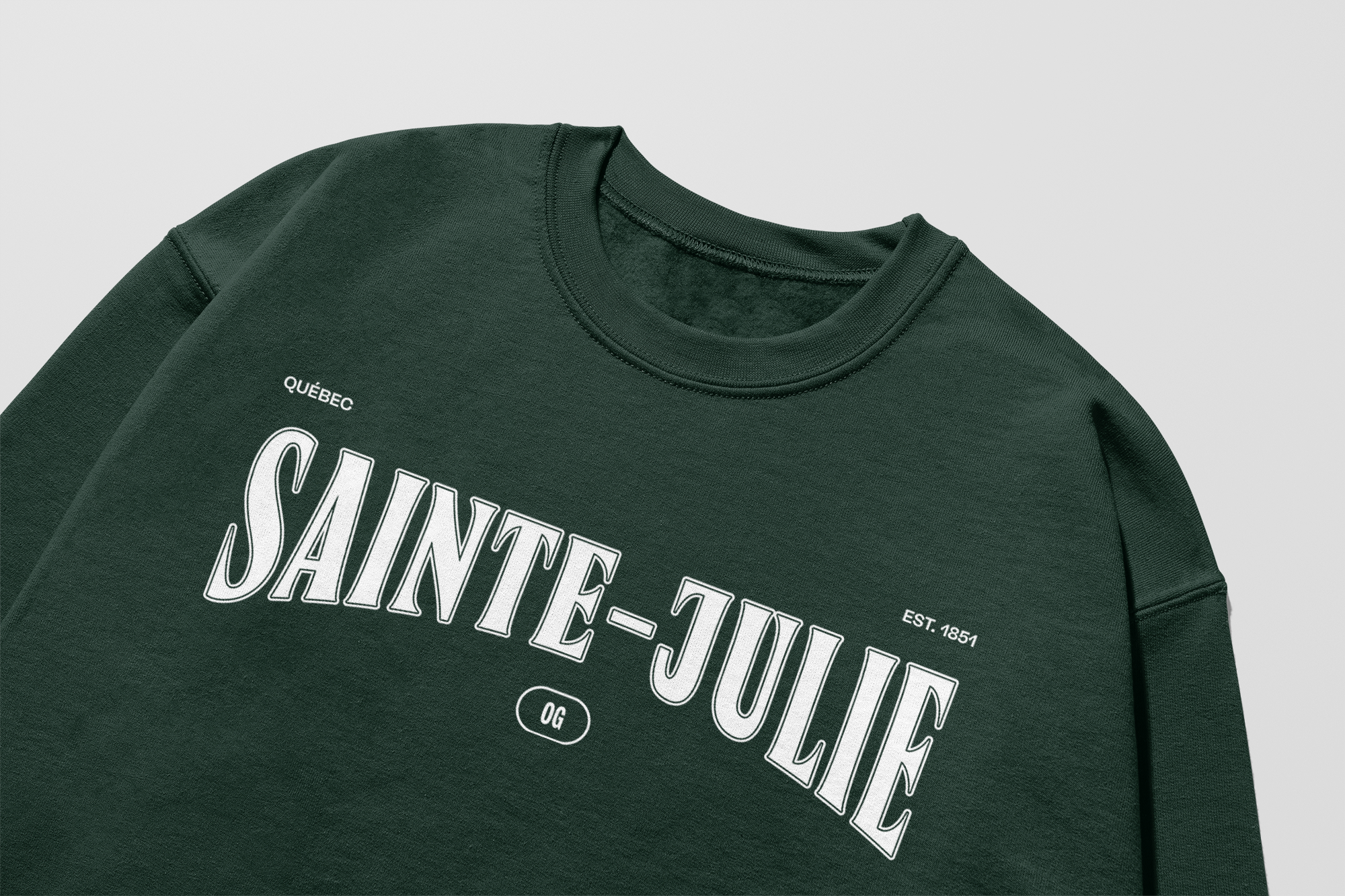 Mon Crew Confort - Sainte-Julie - Adulte - Blanc - Forêt