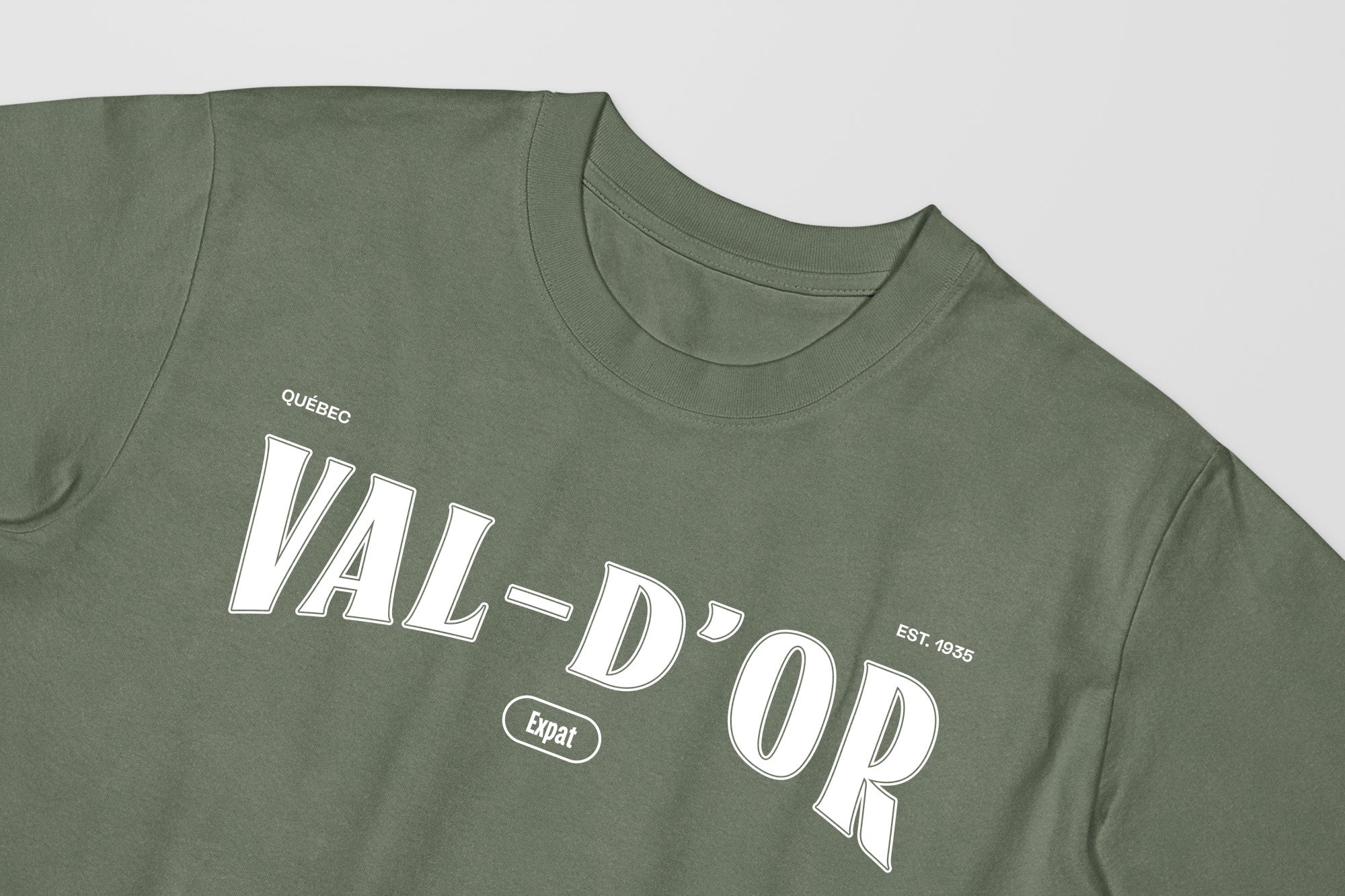 Mon T-Shirt Garçon - Adultes - Val-D'or - Impression en Blanc