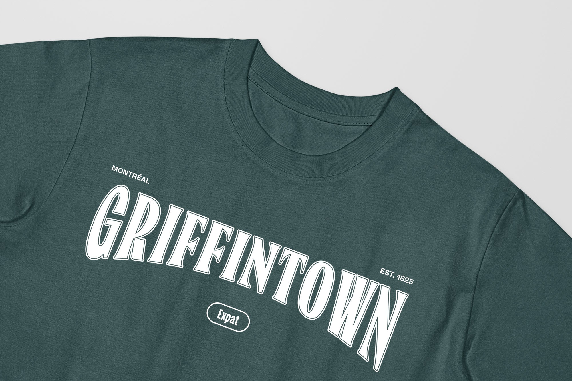 Mon T-Shirt Garçon - Adultes - Griffintown - Impression en Blanc