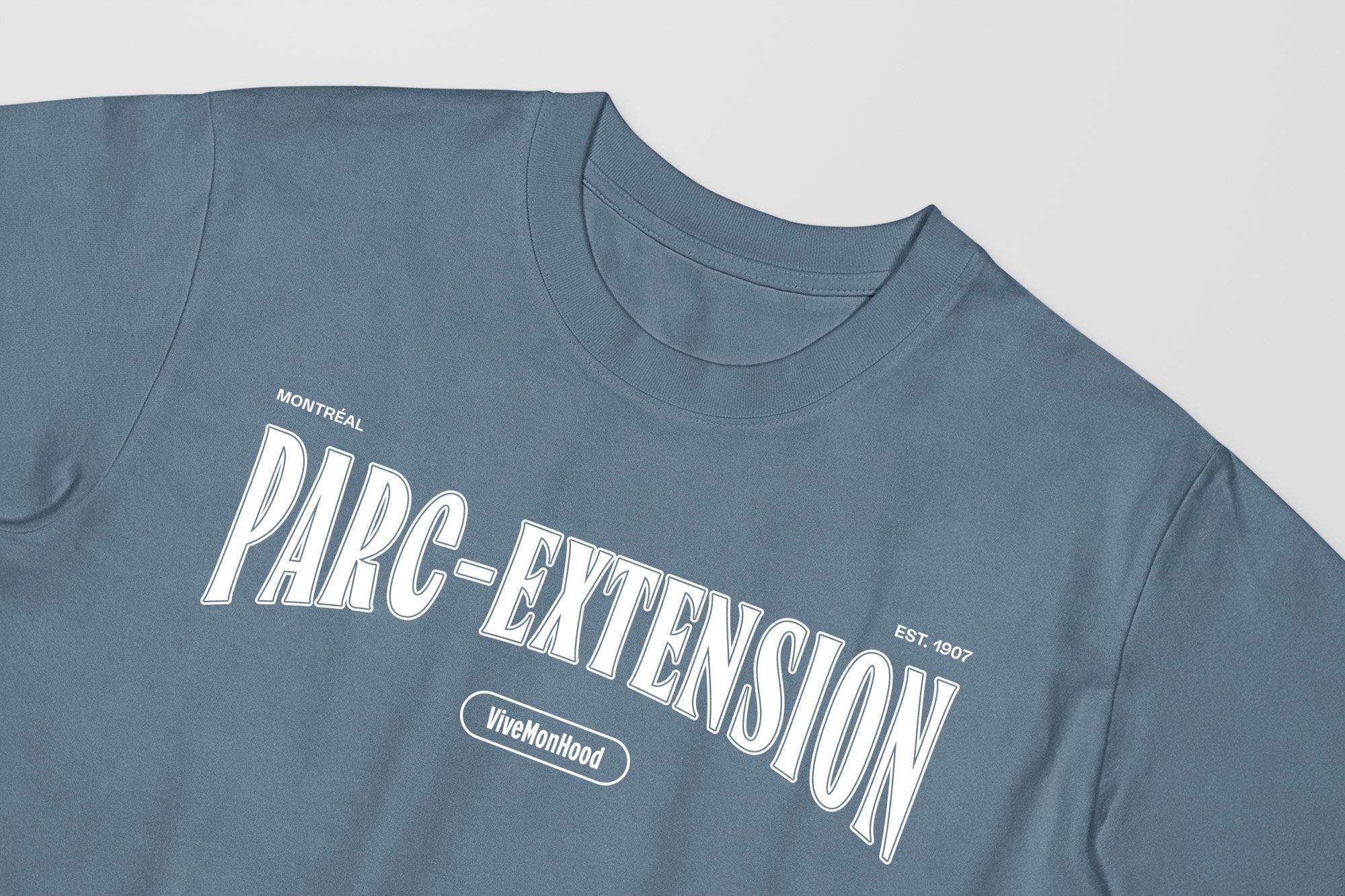 Mon T-Shirt Garçon - Adultes - Parc-Extension - Impression en Blanc