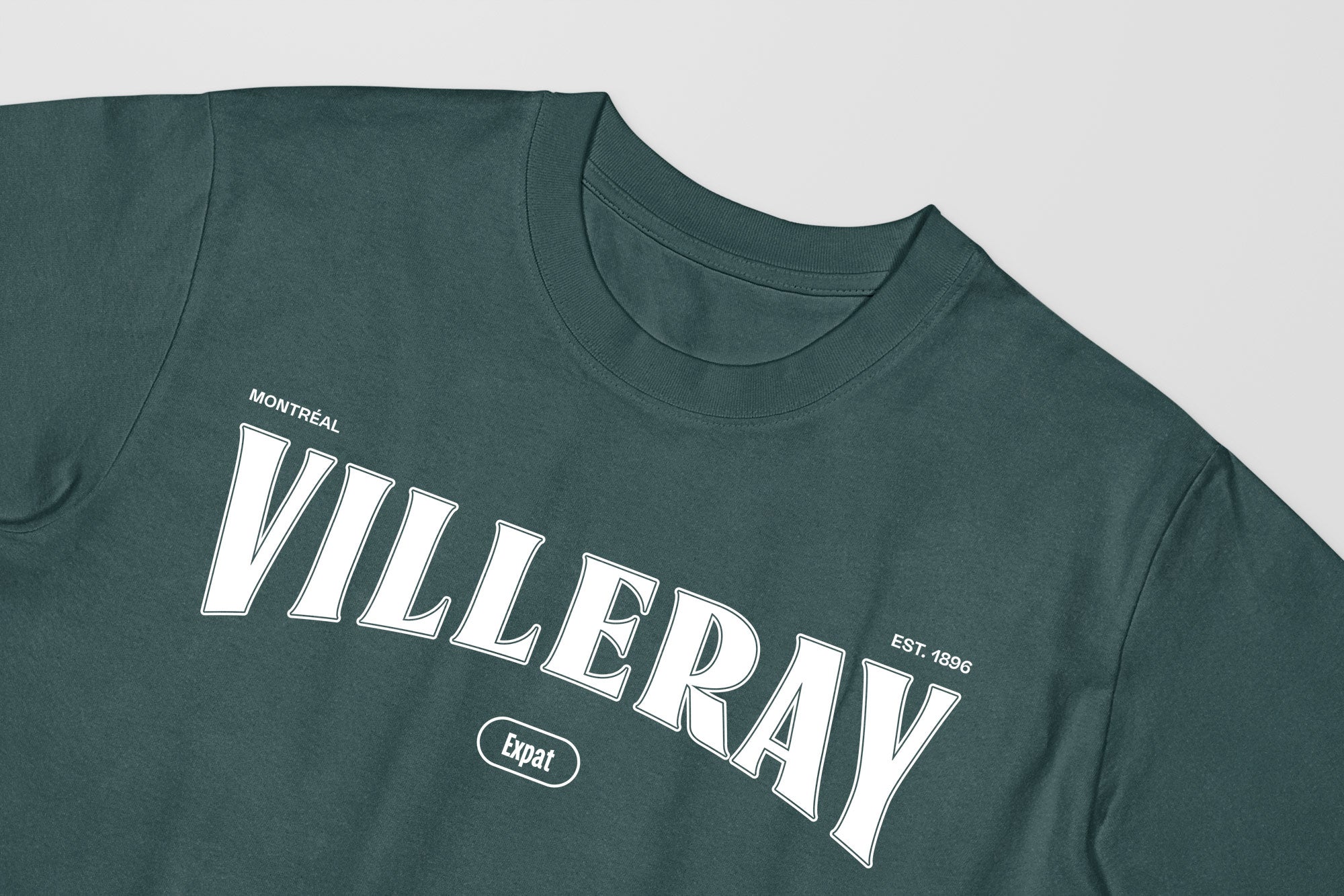 Mon T-Shirt Garçon - Adultes - Villeray - Impression en Blanc