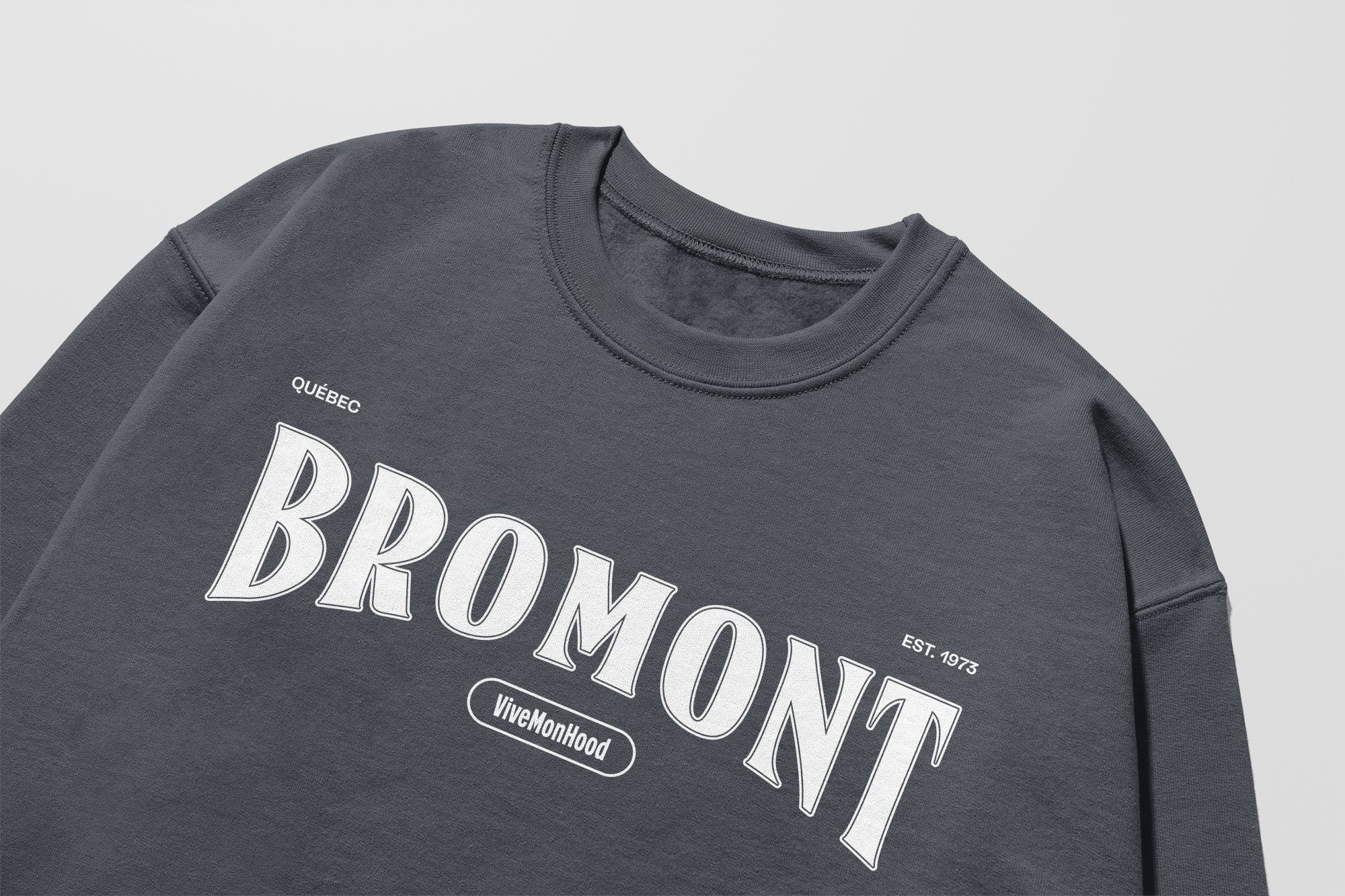 Mon Crew Fit - Enfants - Bromont - Impression en Blanc