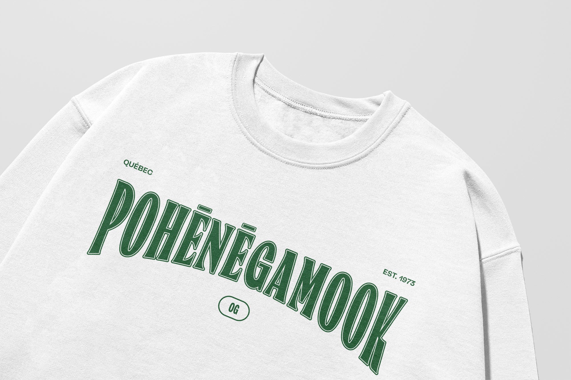 Mon Crew Fit - Adultes - Pohenegamook - Impression en Vert