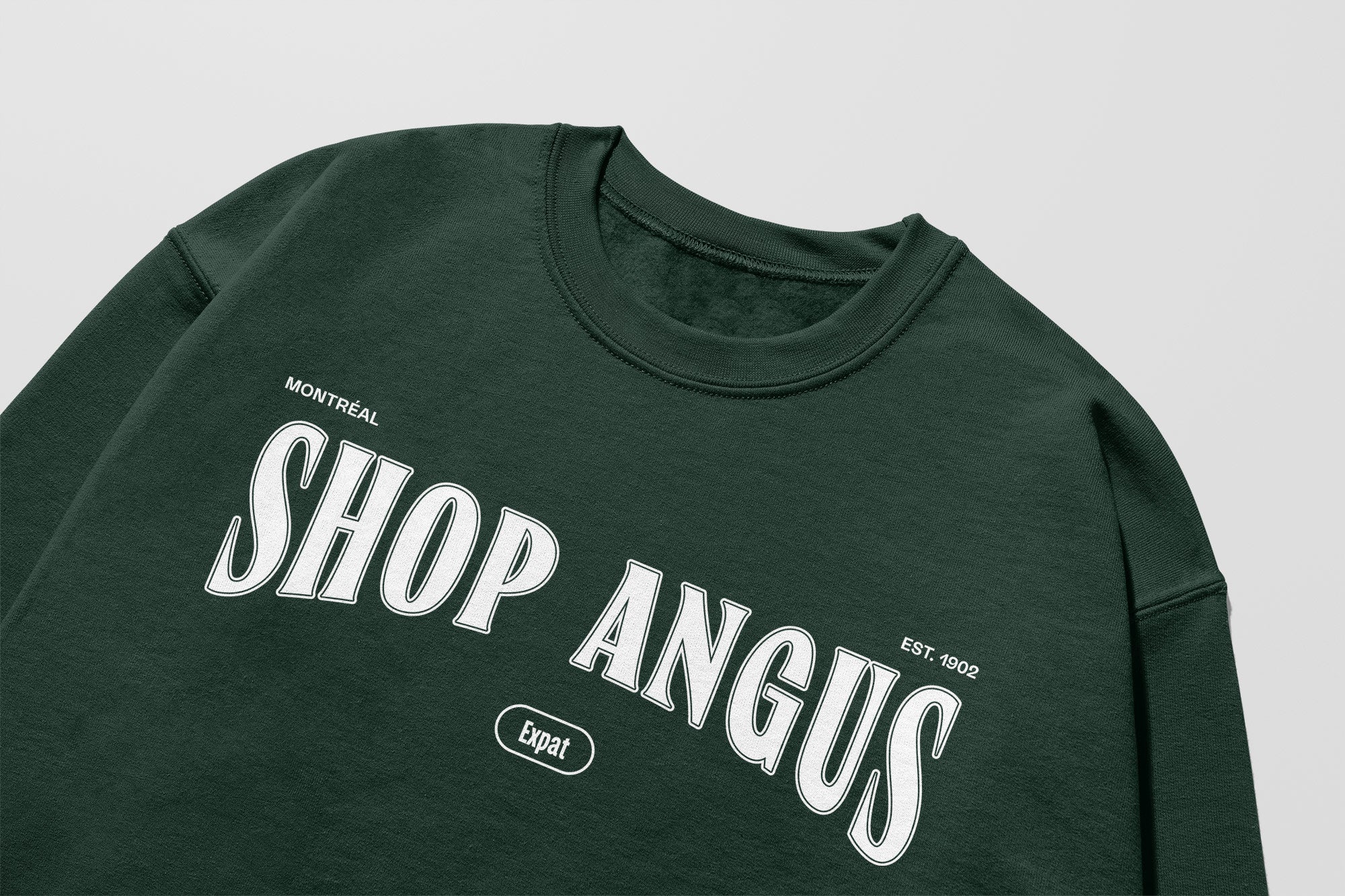 Mon Crew Confort - Adultes - Shop Angus - Impression en Blanc