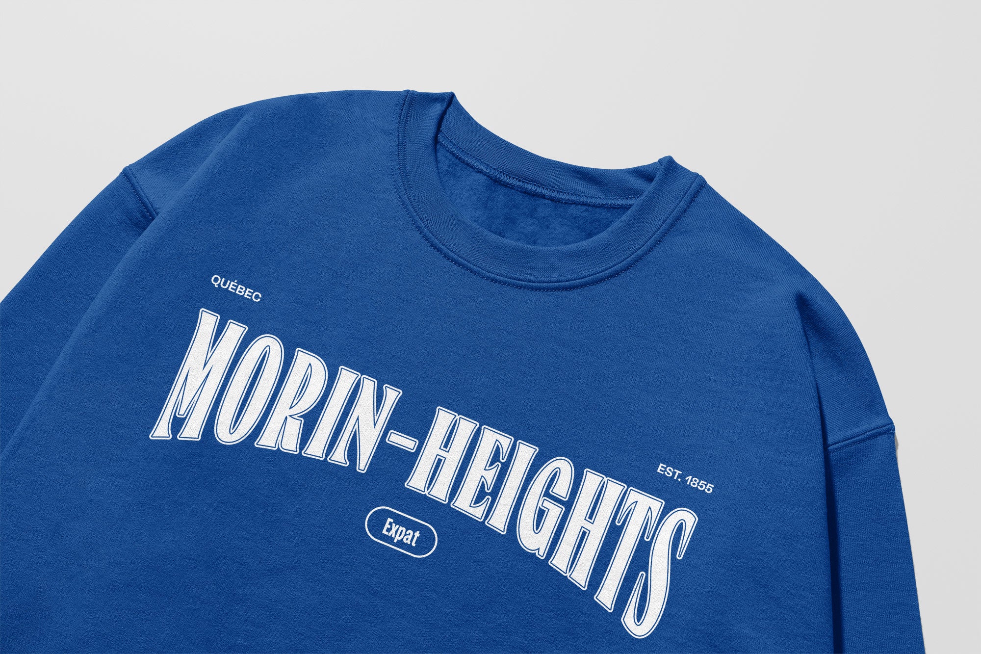 Mon Crew Confort - Adultes - Morin-Heights - Impression en Blanc