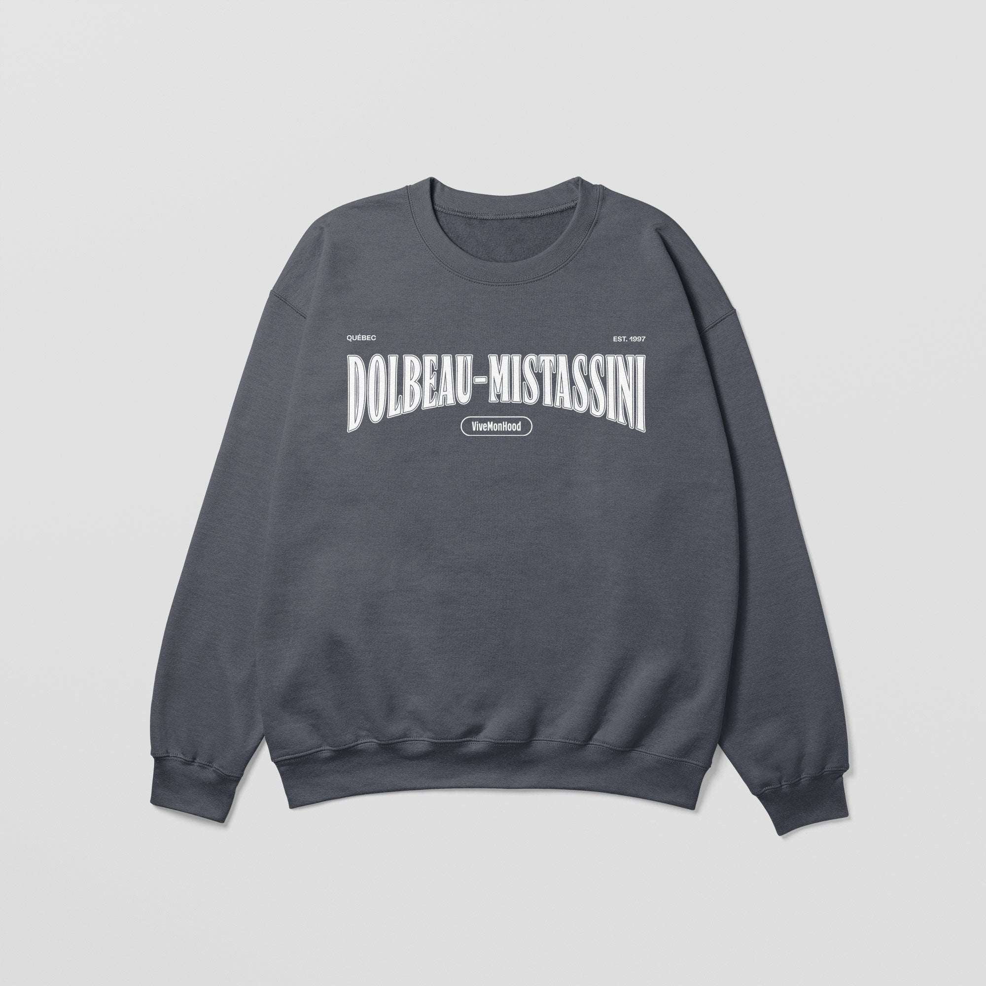 Mon Crew Fit - Enfants - Dolbeau-Mistassini - Impression en Blanc