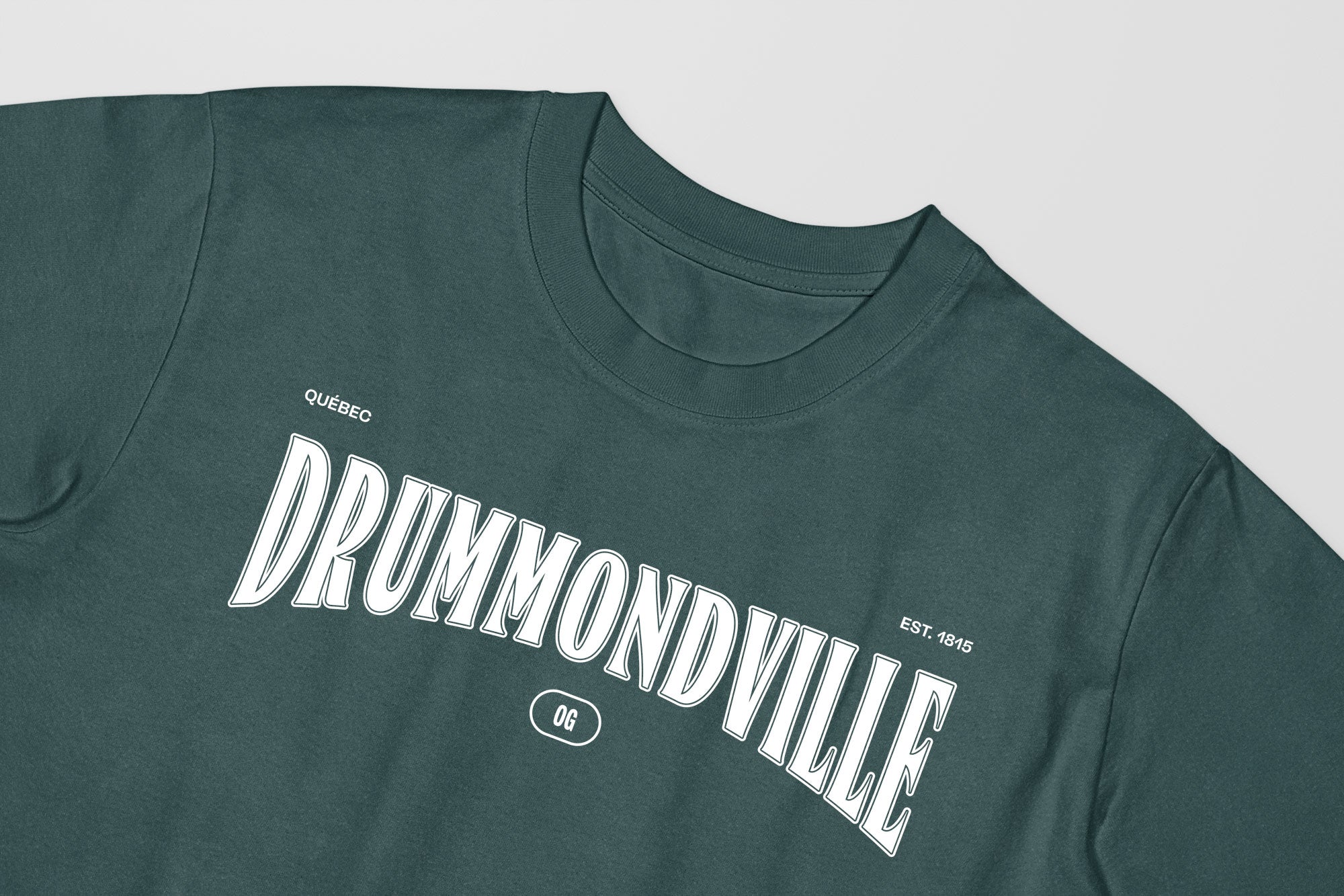 Mon T-Shirt Garçon - Adultes - Drummondville - Impression en Blanc