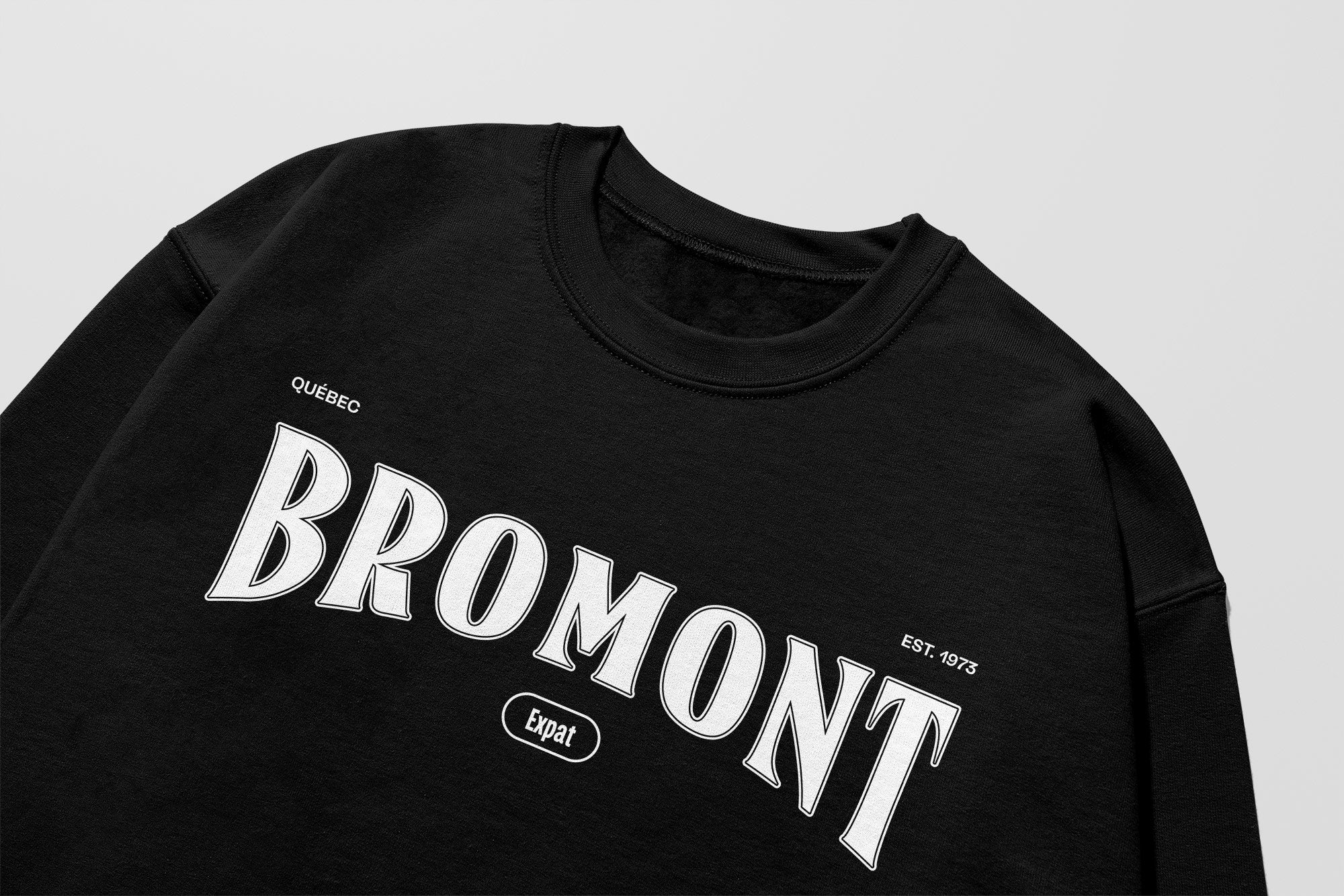 Mon Crew Confort - Adultes - Bromont - Impression en Blanc