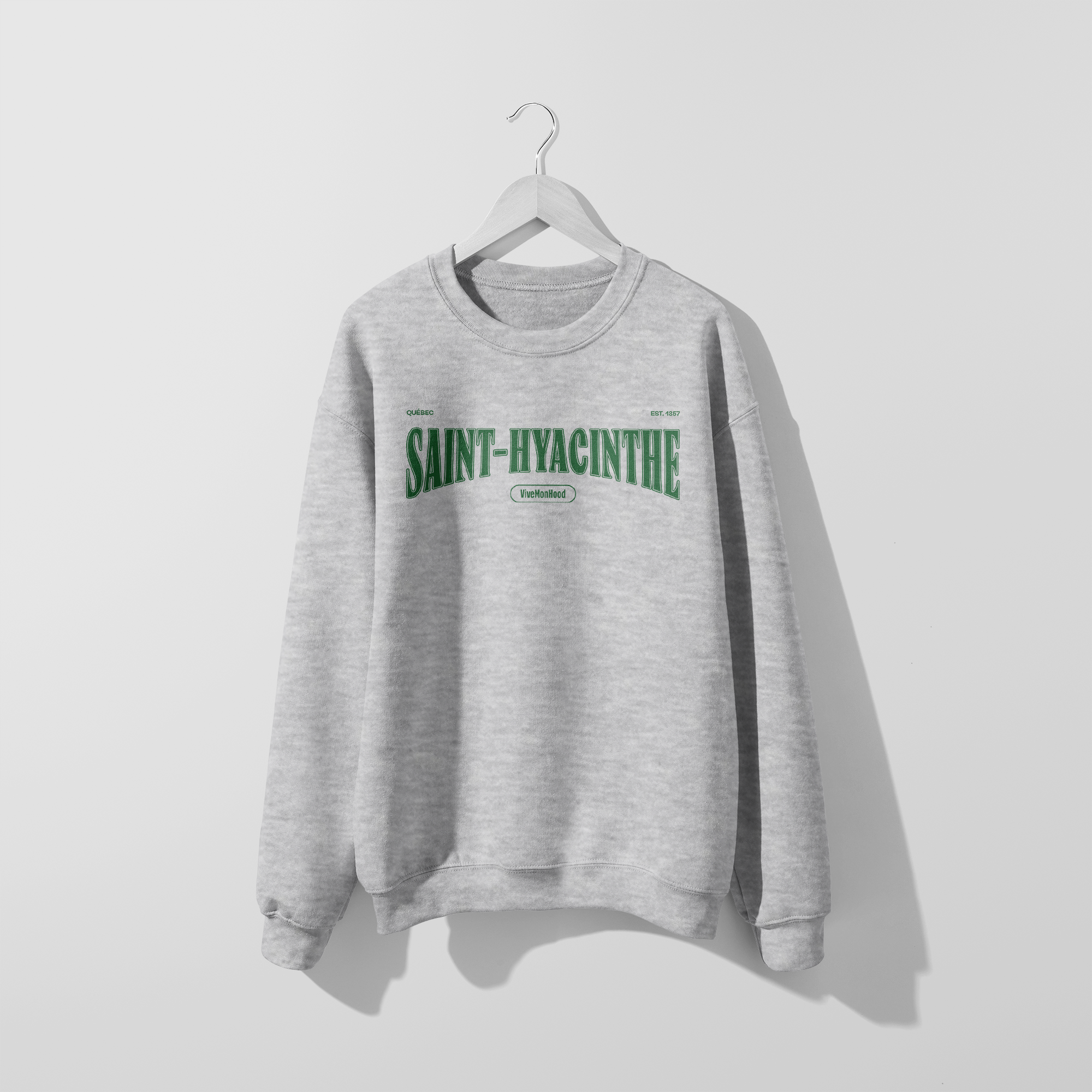 Mon Crew Fit - Saint-Hyacinthe - Adulte - Vert - Sport Gray