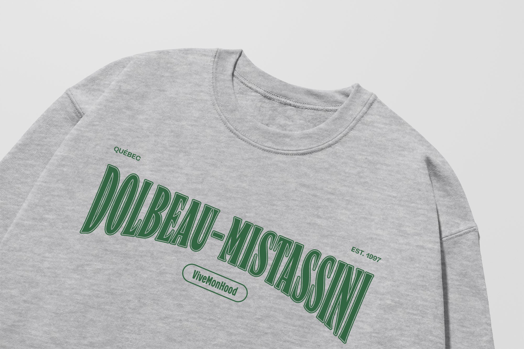 Mon Crew Fit - Adultes - Dolbeau-Mistassini - Impression en Vert