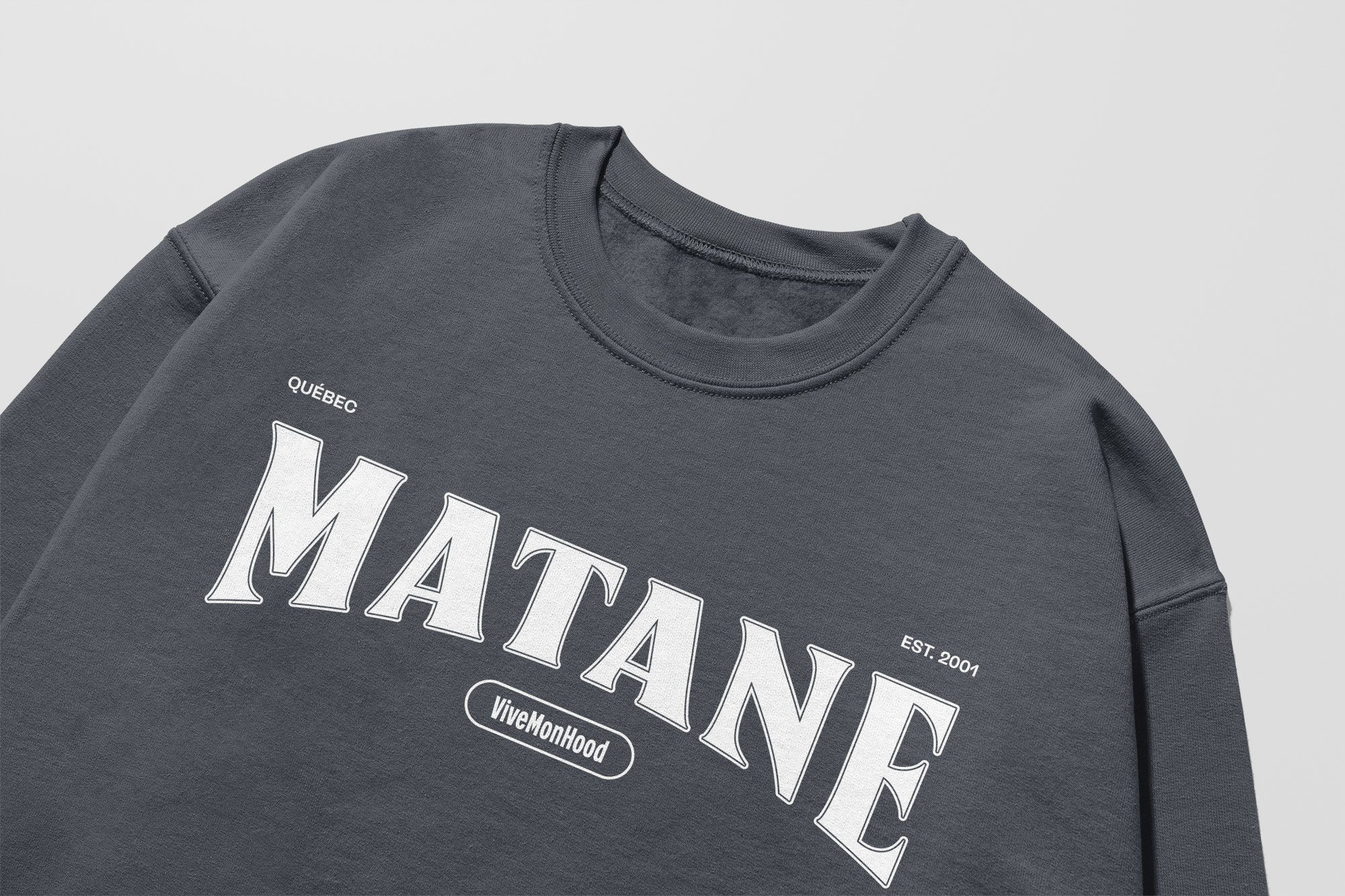Mon Crew Fit - Enfants - Matane - Impression en Blanc