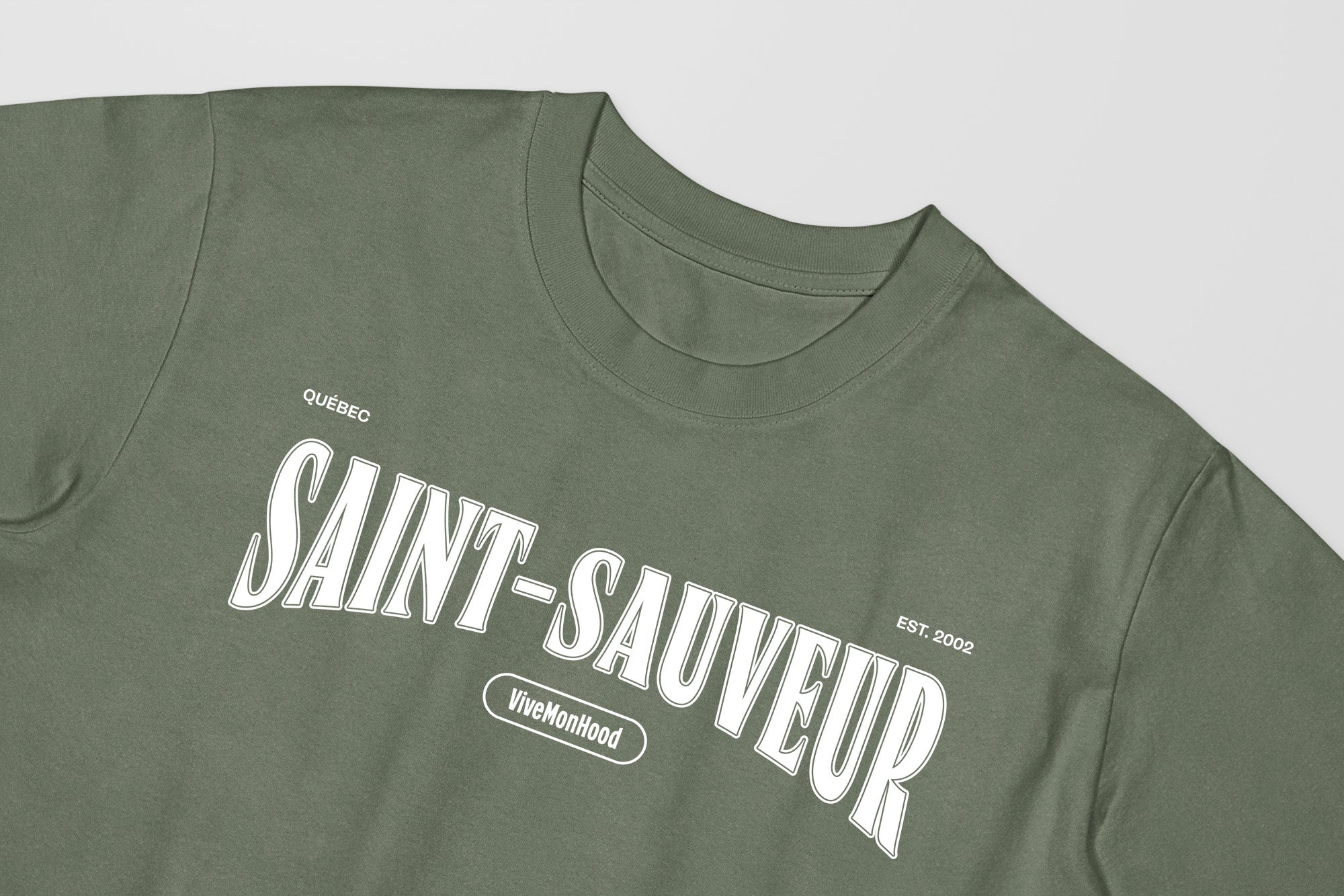 Mon T-Shirt Garçon - Adultes - Saint-Sauveur - Impression en Blanc