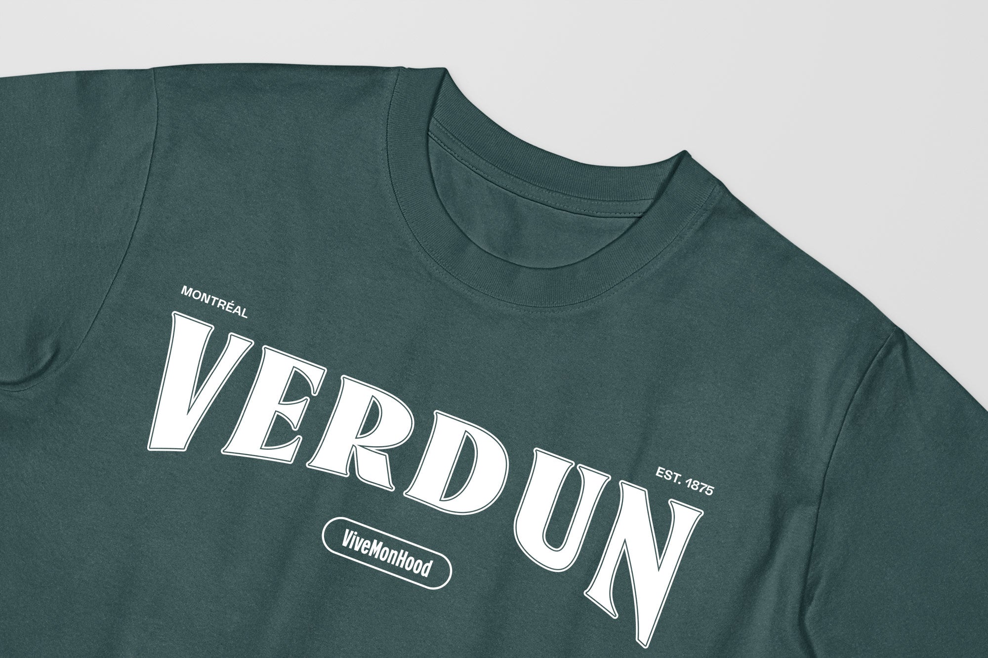Mon T-Shirt Garçon - Adultes - Verdun - Impression en Blanc